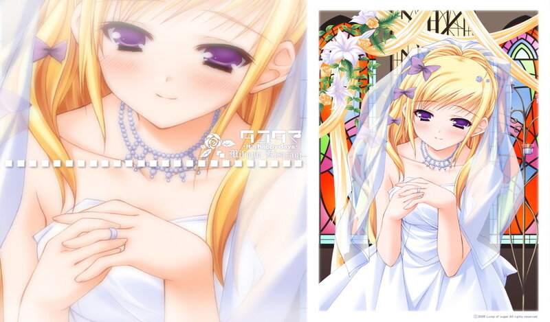 Blonde Anime Bride — White