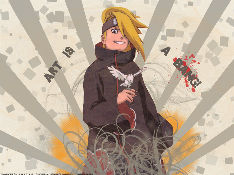 Blonde Anime Character — Black, Dramatic, Bird, Cloak