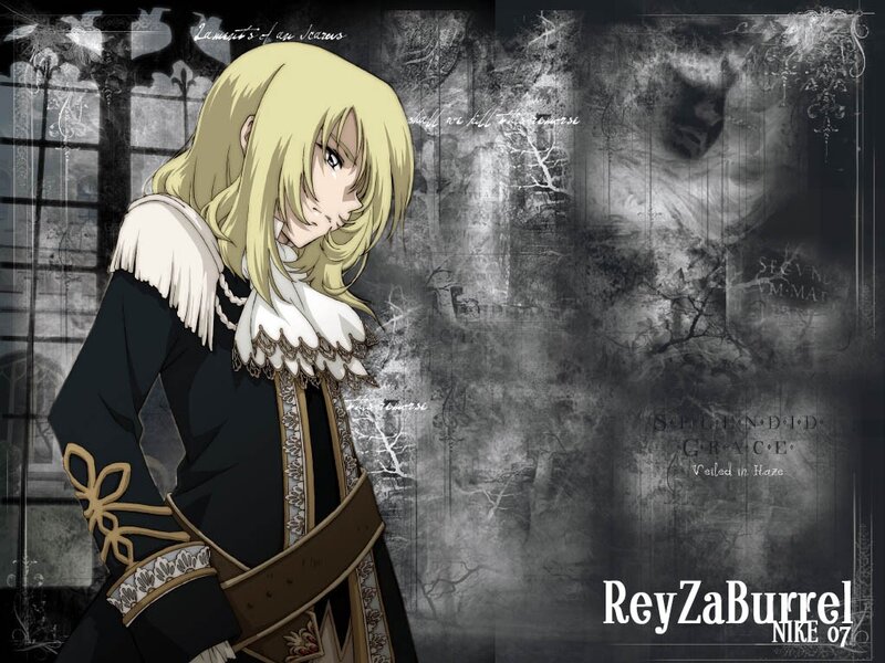 Blonde Anime Character — Black, Dramatic, Castle Window