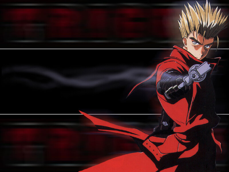 Blonde Anime Character — Black, Dramatic, Gun