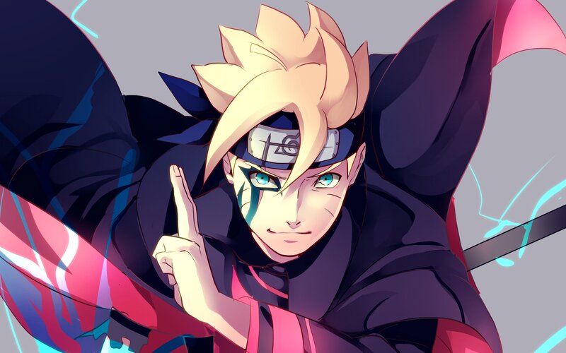 Blonde Anime Character — Black, Dramatic, Headband