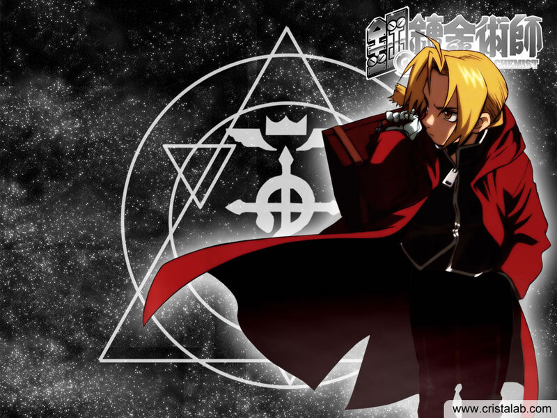 Blonde Anime Character — Black, Dramatic, Night, Alchemical Symbol