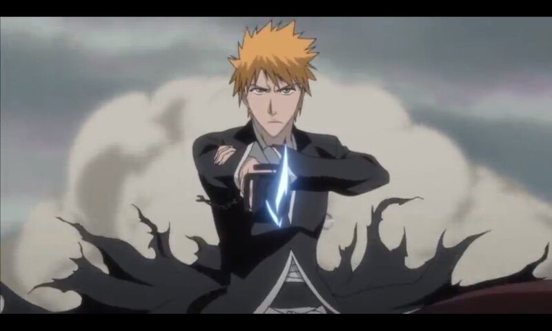 Blonde Anime Character — Black, Dramatic, Sword, Clouds