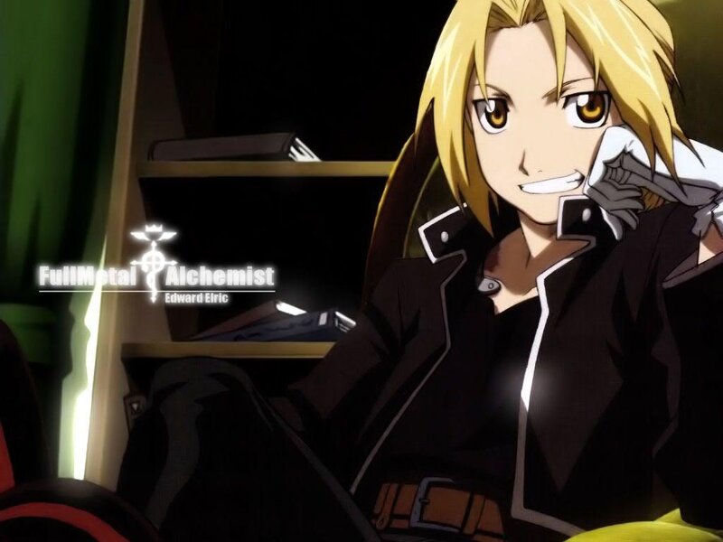 Blonde Anime Character — Black, Dramatic