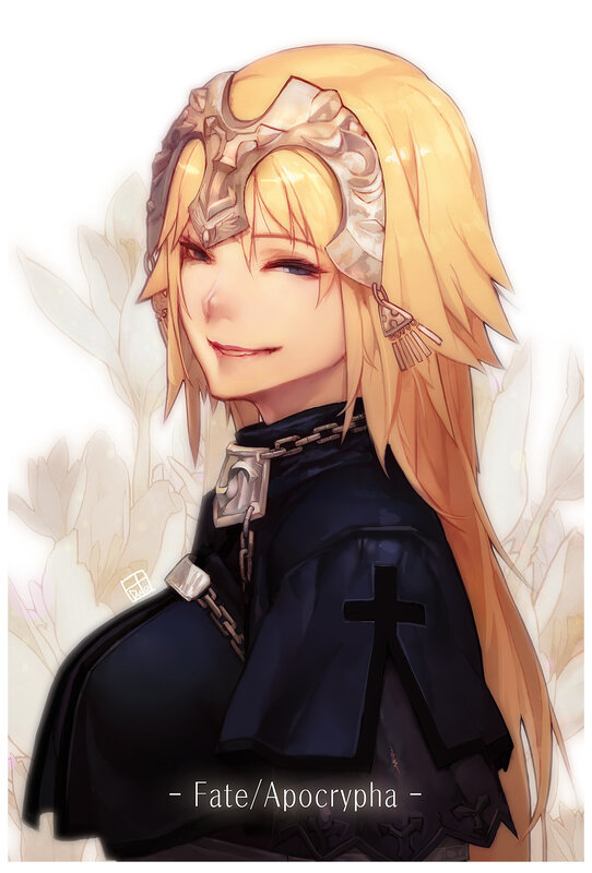 Blonde Anime Character — Black, Serene, Digital Art