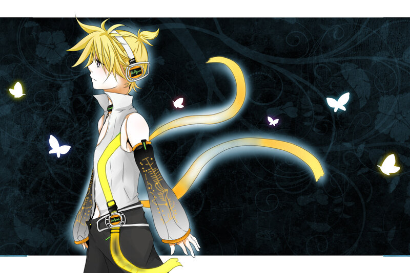 Blonde Anime Character — Black, Serene