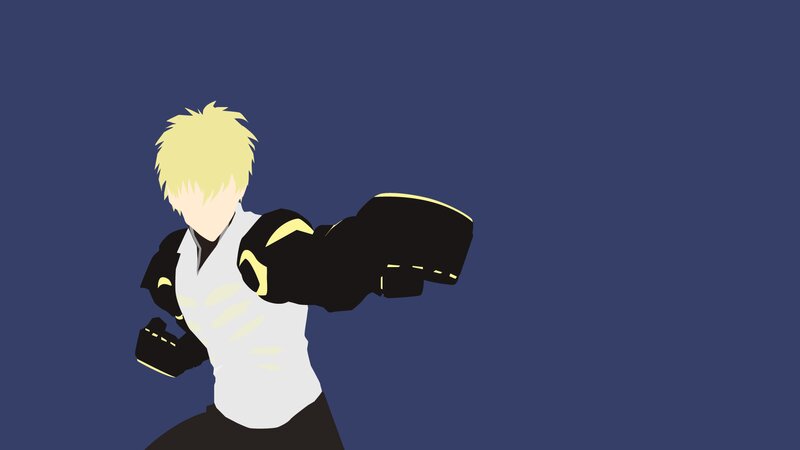 Blonde Anime Character — Blue, Action