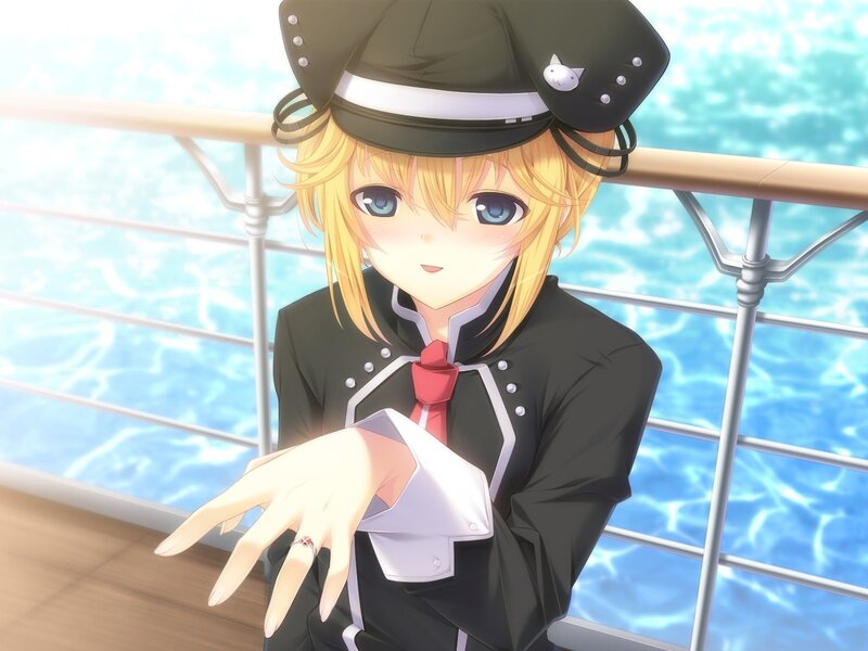 Blonde Anime Character — Blue, Calm, Afternoon