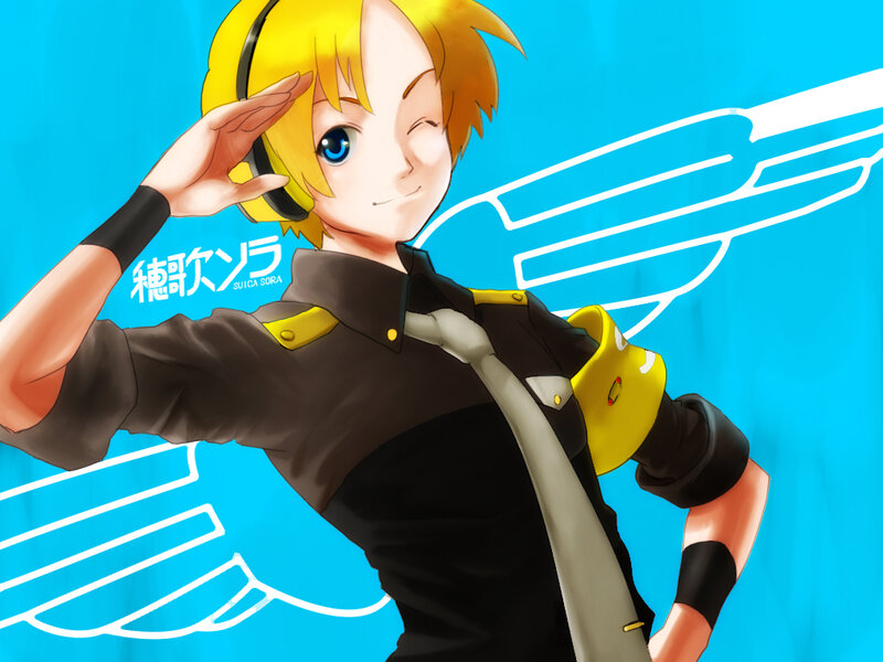 Blonde Anime Character — Blue, Cheerful