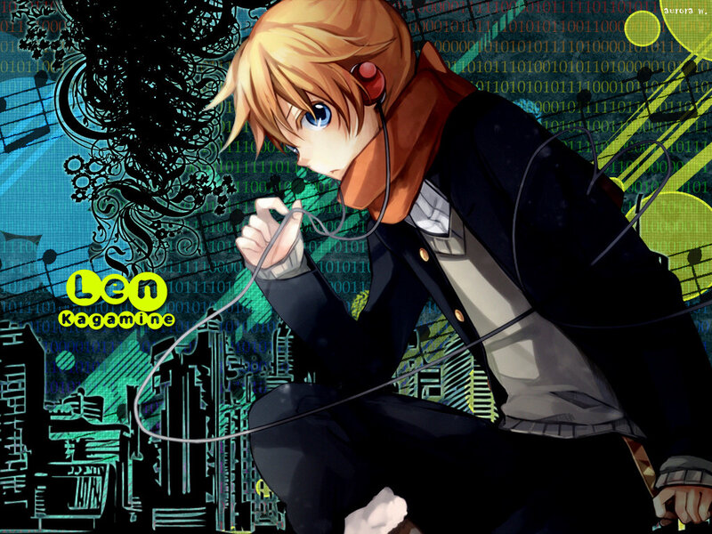 Blonde Anime Character — Blue, Contemplative