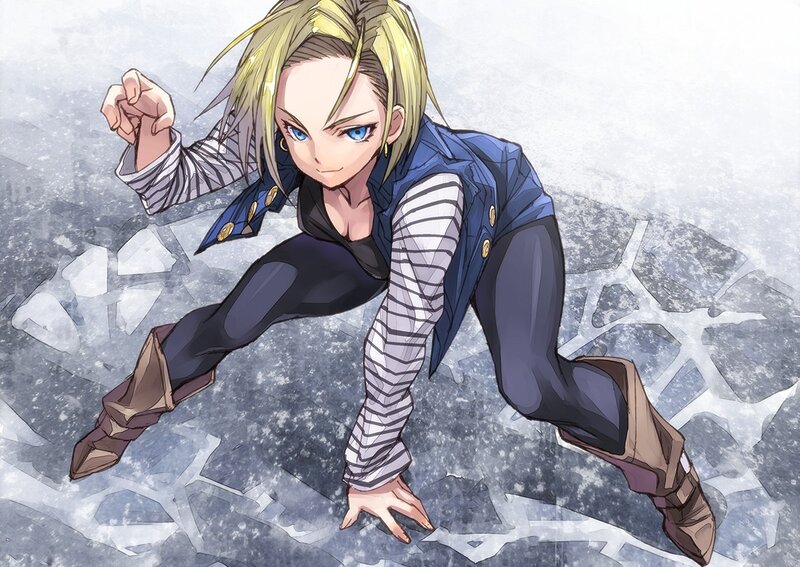 Blonde Anime Character — Blue, Determined