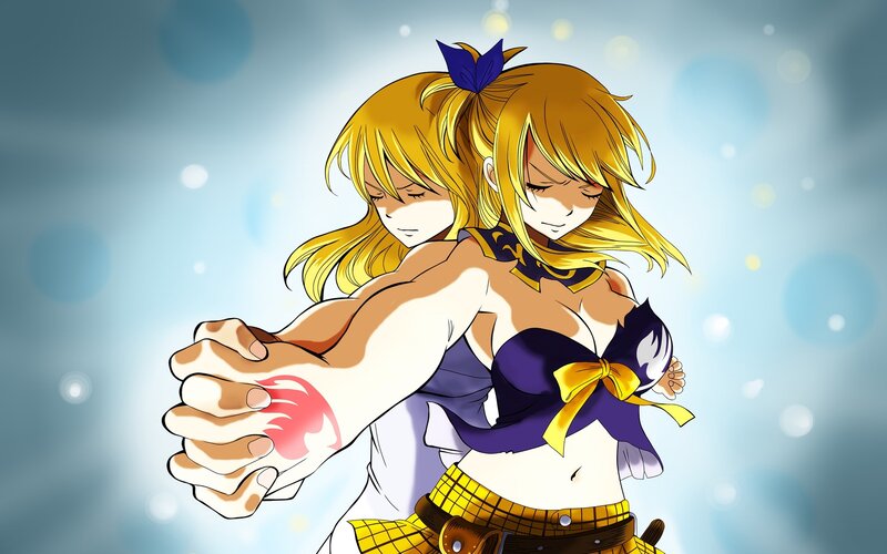 Blonde Anime Character — Blue, Dramatic, Fire Magic