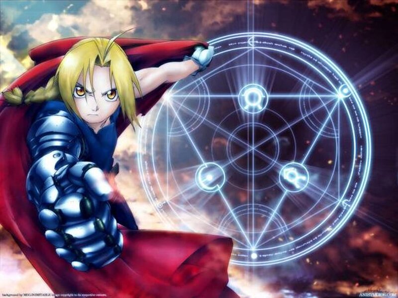 Blonde Anime Character — Blue, Dramatic, Magic Circle