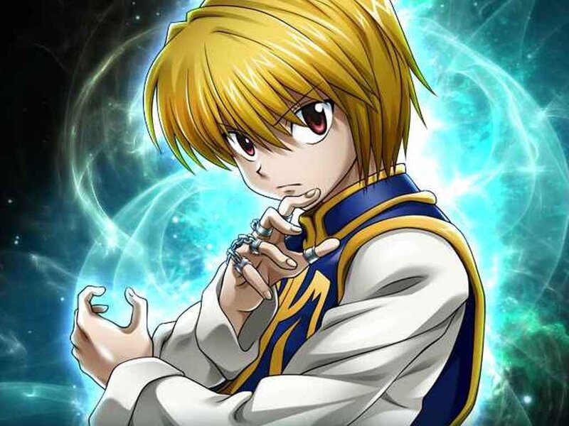 Blonde Anime Character — Blue, Dramatic, Rings