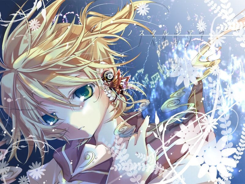 Blonde Anime Character — Blue, Dreamy, Night