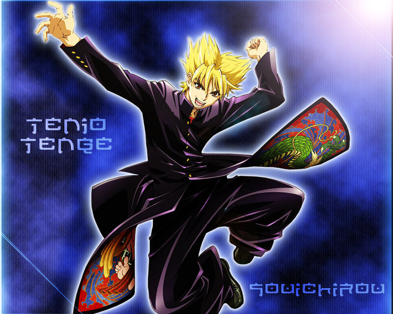 Blonde Anime Character — Blue, Dynamic, Dragon Design