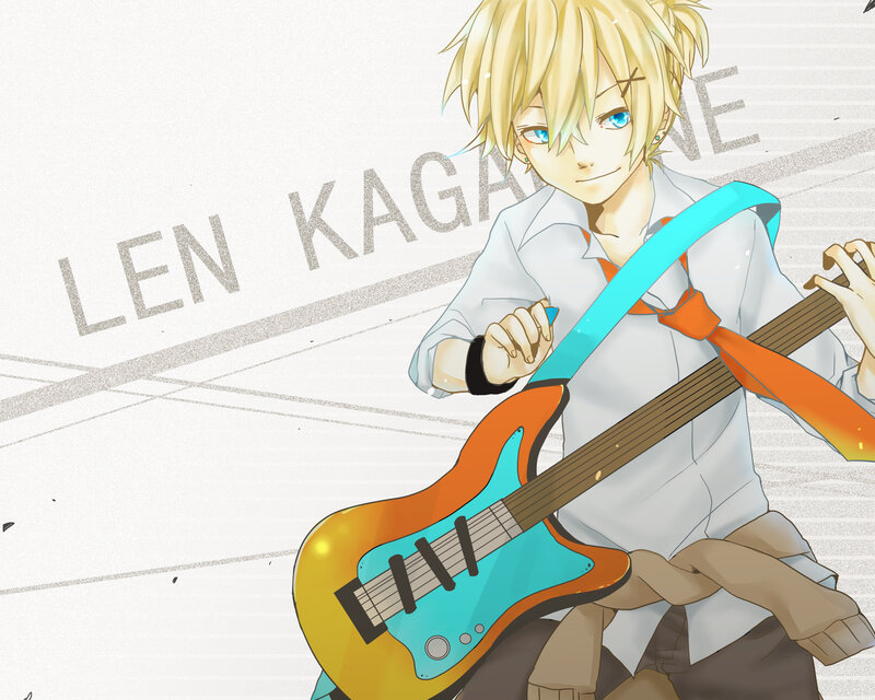 Blonde Anime Character — Blue, Playful