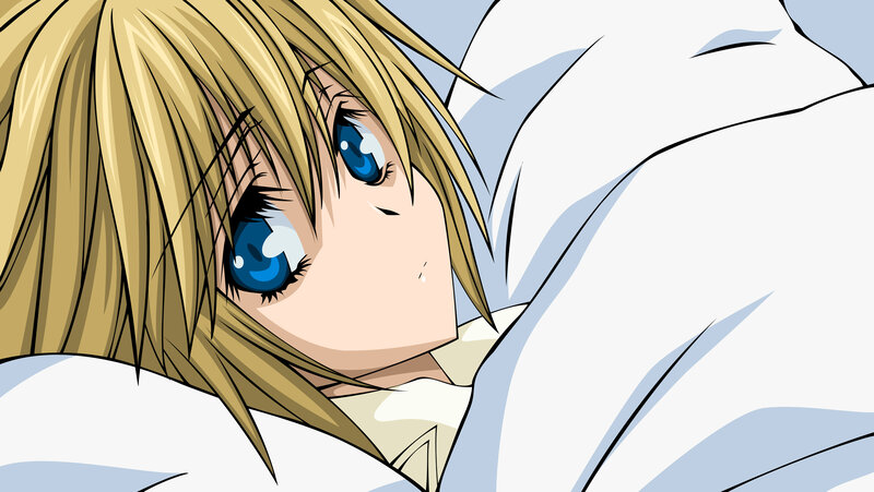 Blonde Anime Character — Blue, Sad
