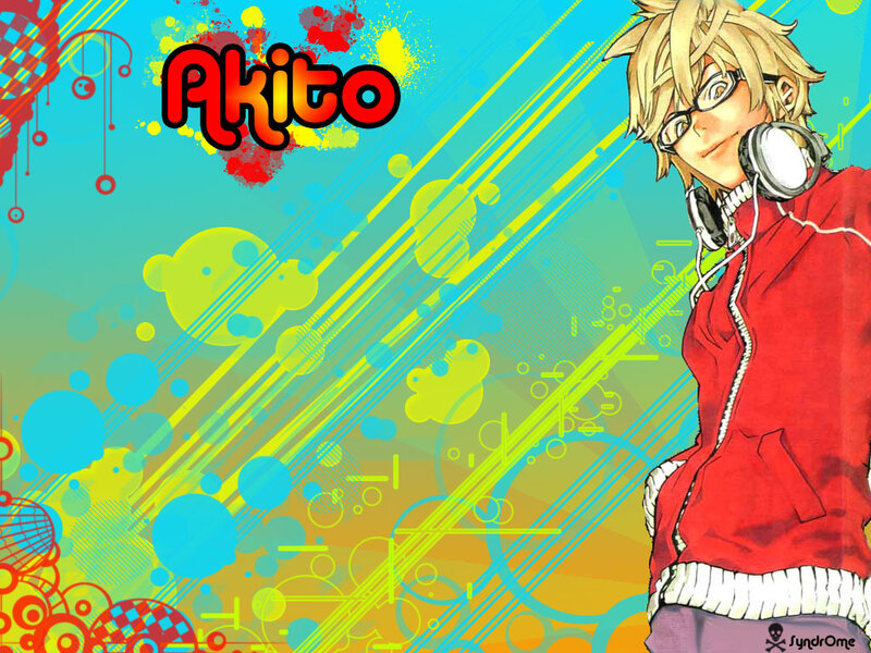 Blonde Anime Character — Blue, Vibrant