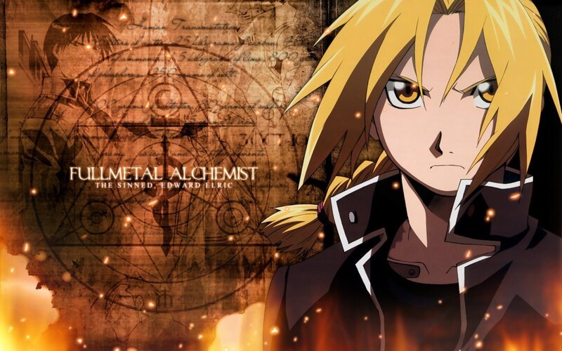 Blonde Anime Character — Brown, Dramatic, Alchemical Circle