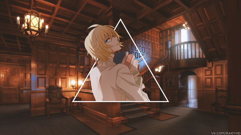 Blonde Anime Character — Brown, Dramatic, Books