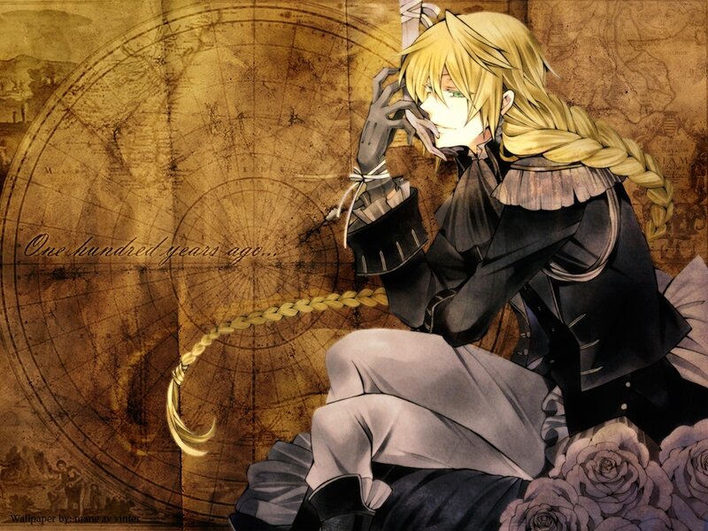 Blonde Anime Character — Brown, Dramatic, Braid