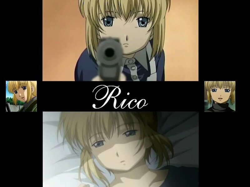 Blonde Anime Character — Brown, Dramatic, Gun