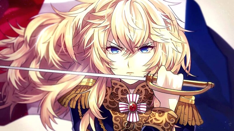 Blonde Anime Character — Gold, Dramatic, Sword