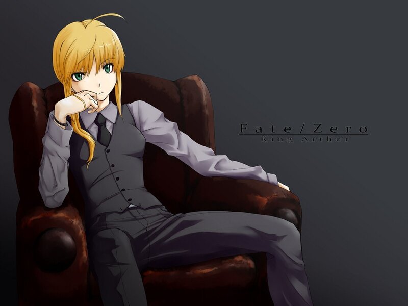 Blonde Anime Character — Gray, Calm