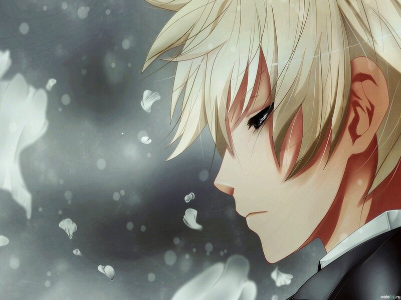 Blonde Anime Character — Gray, Melancholic