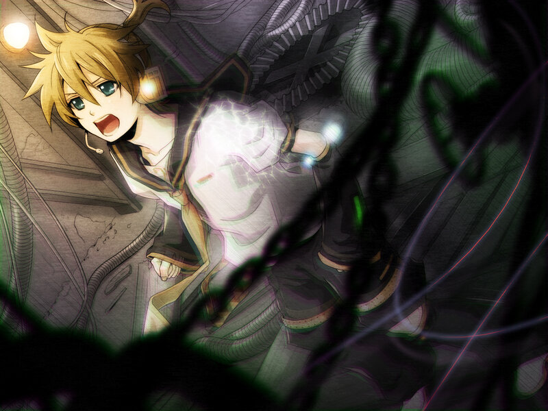 Blonde Anime Character — Green, Dramatic, Electrical Energy
