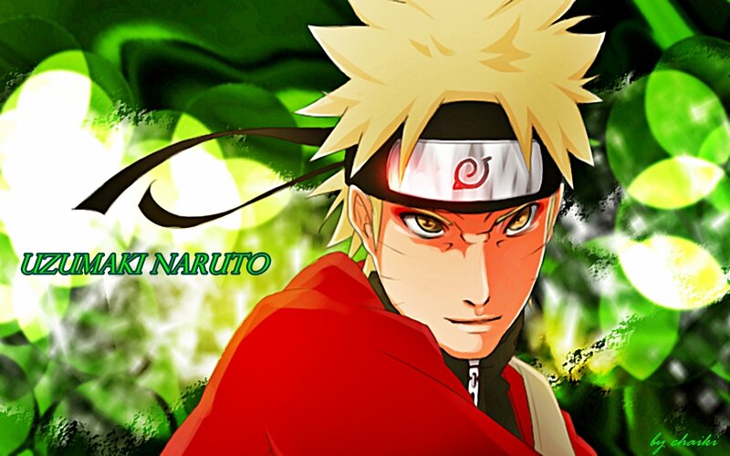 Blonde Anime Character — Green, Dramatic, Headband