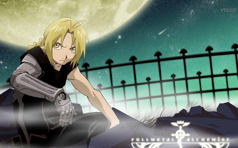 Blonde Anime Character — Green, Dramatic, Night