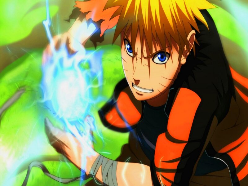 Blonde Anime Character — Green, Intense