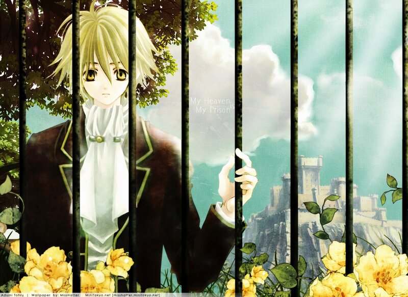 Blonde Anime Character — Green, Melancholic