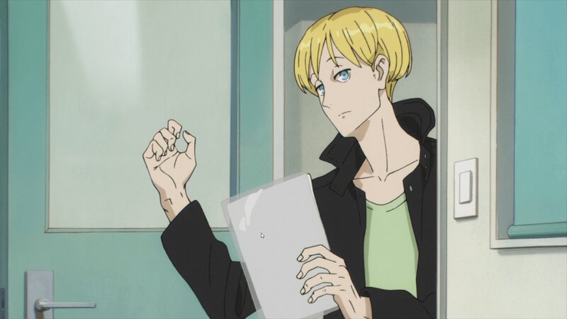 Blonde Anime Character — Green, Neutral, Door