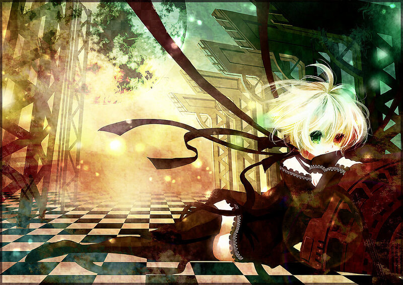 Blonde Anime Character — Green