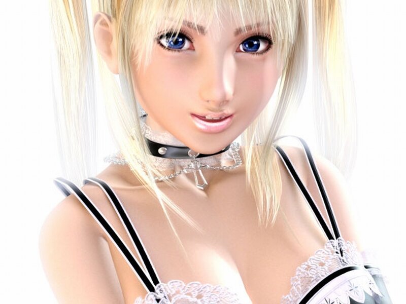 blonde anime character in lingerie