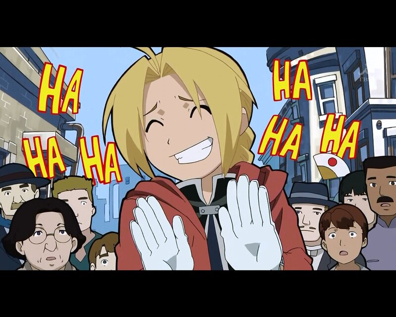 Blonde Anime Character Laughing