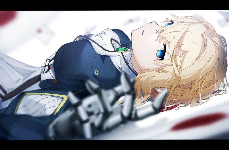 Blonde Anime Character Lying