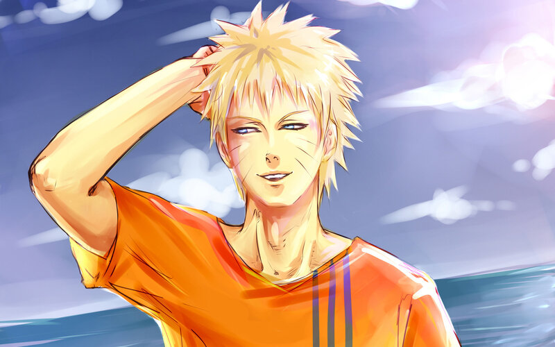 Blonde Anime Character — Orange, Bright, Sunny