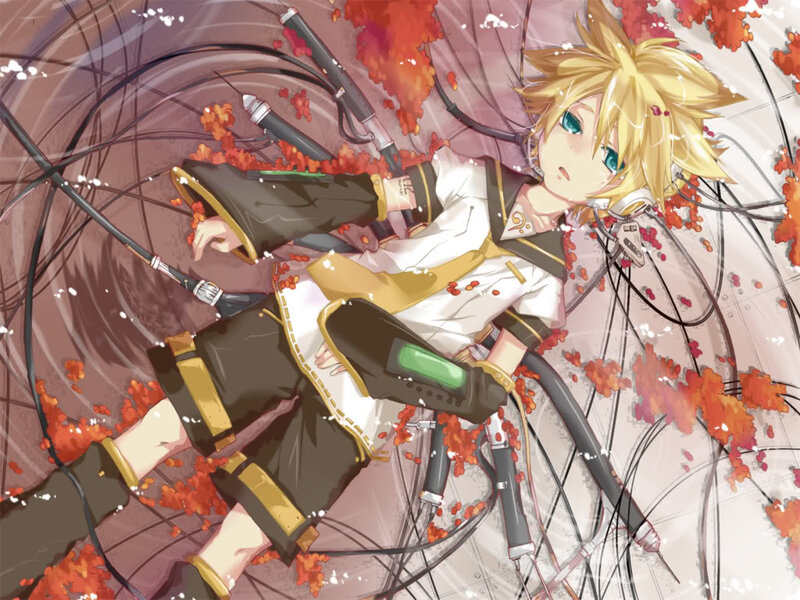 Blonde Anime Character — Orange, Dramatic, Autumn