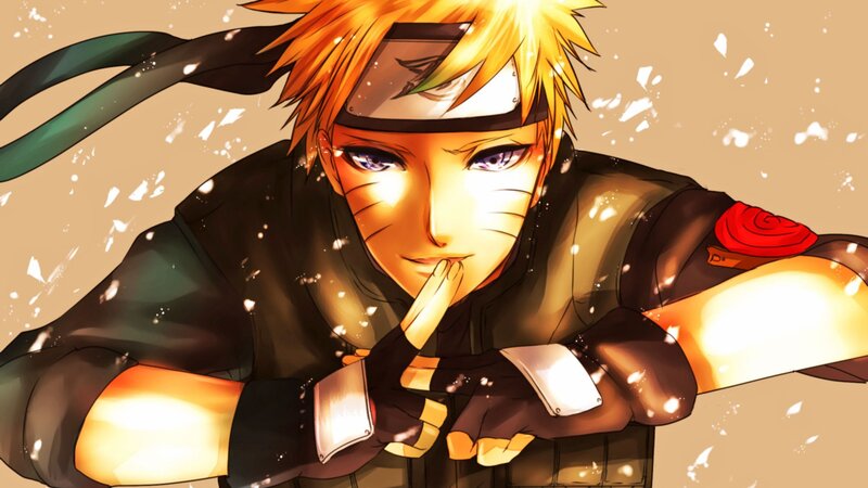Blonde Anime Character — Orange, Dramatic, Headband, Gloves, Shinobi Outfit
