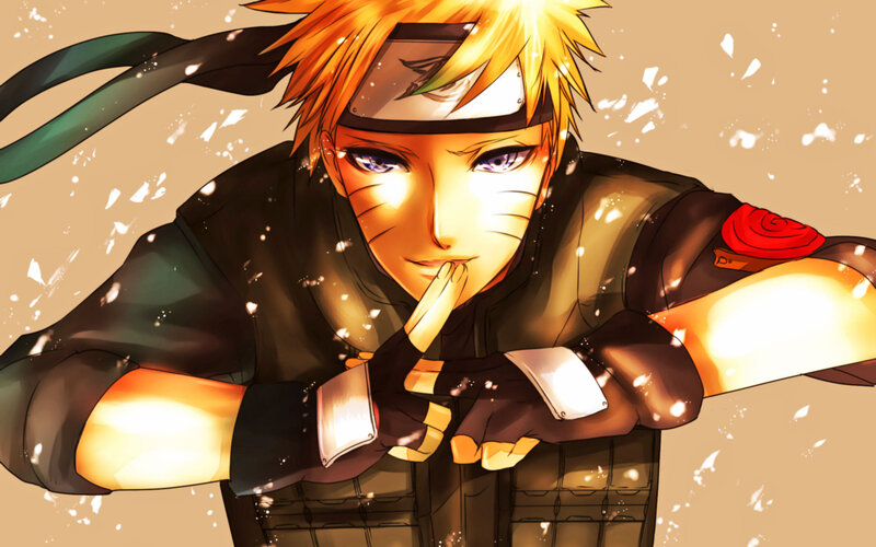 Blonde Anime Character — Orange, Dramatic, Headband