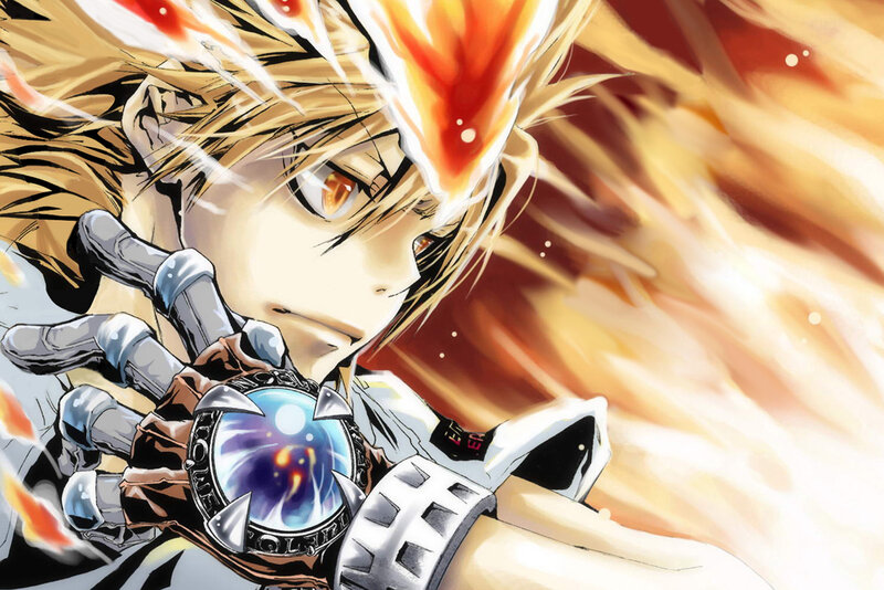 Blonde Anime Character — Orange, Dramatic, Manga