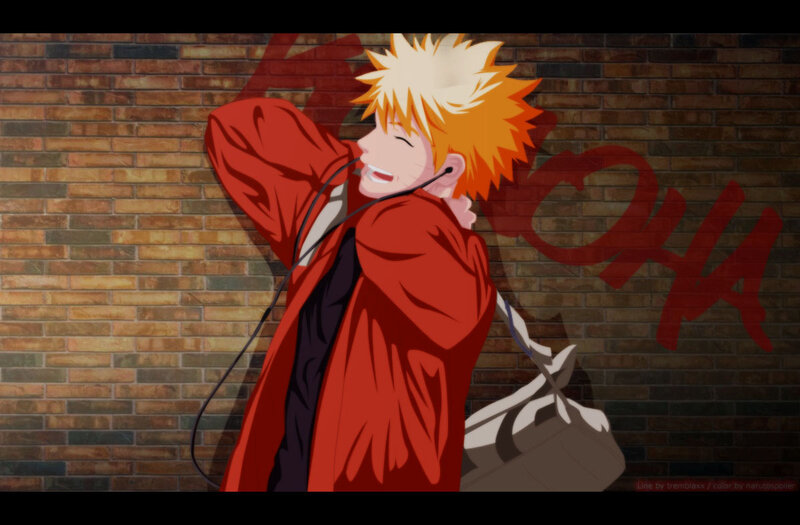 Blonde Anime Character — Orange, Relaxed