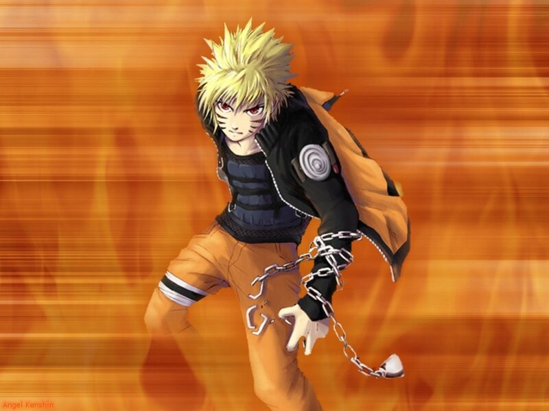 Blonde Anime Character — Orange