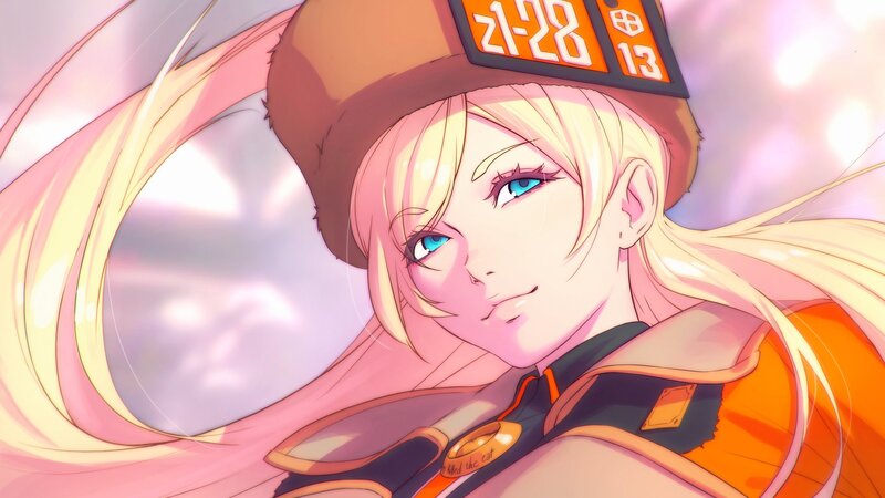 Blonde Anime Character — Pink, Dramatic, Hat