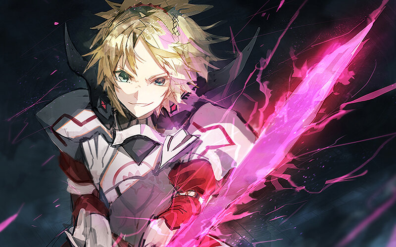 Blonde Anime Character — Pink, Dramatic, Night
