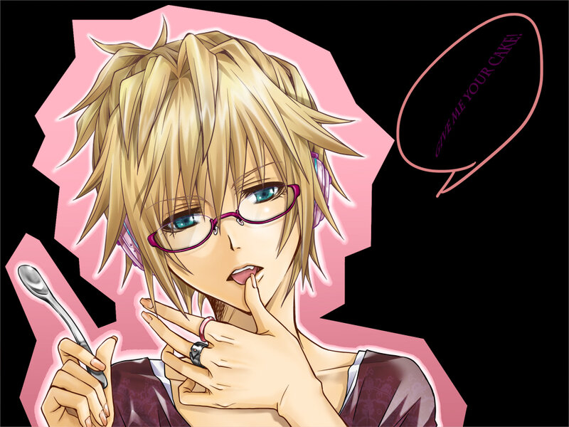 Blonde Anime Character — Pink, Playful, Glasses